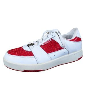 Protege Mens Basketball Sneakers Size 9 Athletic Walking Shoes Red White Low Top